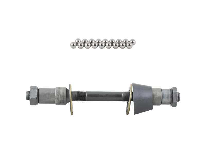 Bontrager Approved Loose Ball Rear Freewheel Hub Axle Kit - Strieborná/čierna Bontrager Approved Loose Ball Rear Freewheel Hub Axle Kit - Strieborná/čierna