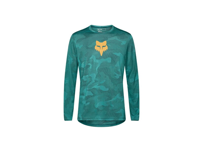Dres Fox Racing x Trek Ranger s dlhými rukávmi na horskú cyklistiku - Tmavozelená Dres Fox Racing x Trek Ranger s dlhými rukávmi na horskú cyklistiku - Tmavozelená