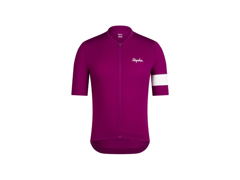 Ľahký základný cyklistický dres Rapha Core - Fialová/biela Ľahký základný cyklistický dres Rapha Core - Fialová/biela