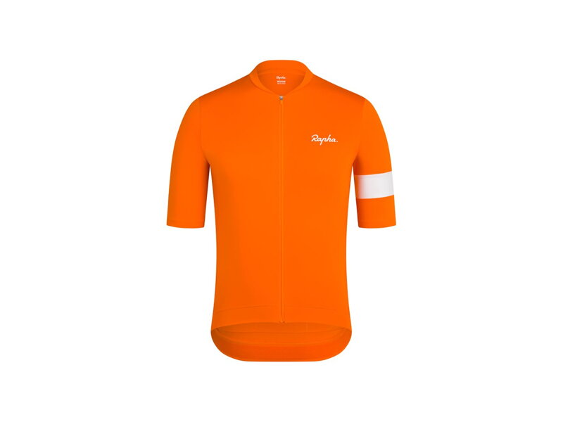 Základný cyklistický dres Rapha Core - Oranžová/biela Základný cyklistický dres Rapha Core - Oranžová/biela