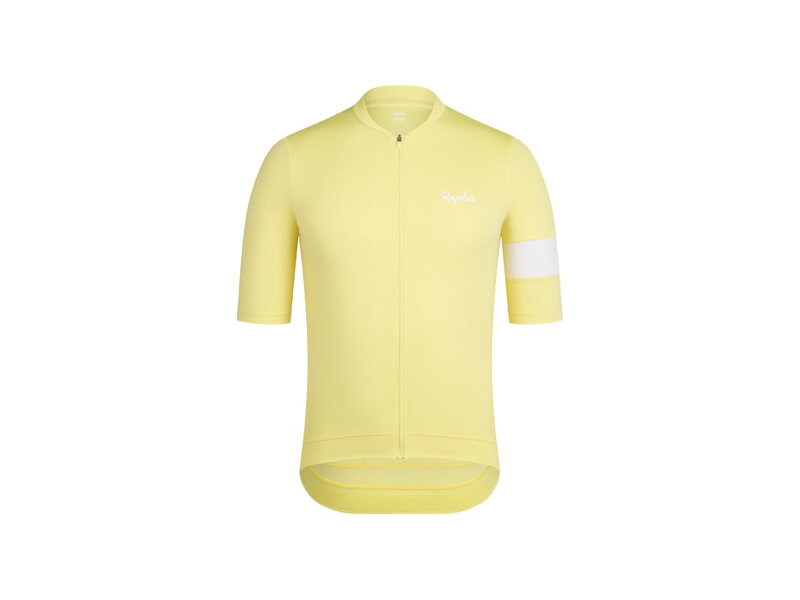 Základný cyklistický dres Rapha Core - Žltá/biela Základný cyklistický dres Rapha Core - Žltá/biela