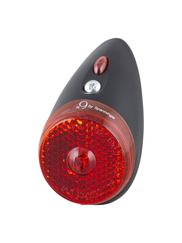 Spanninga Nr.9 XD Dynamo Rear Light - Čierna/červená