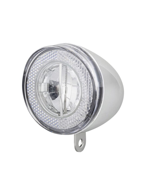 Spanninga Swingo-XE 6-36VDC Front Bike Light - Strieborná