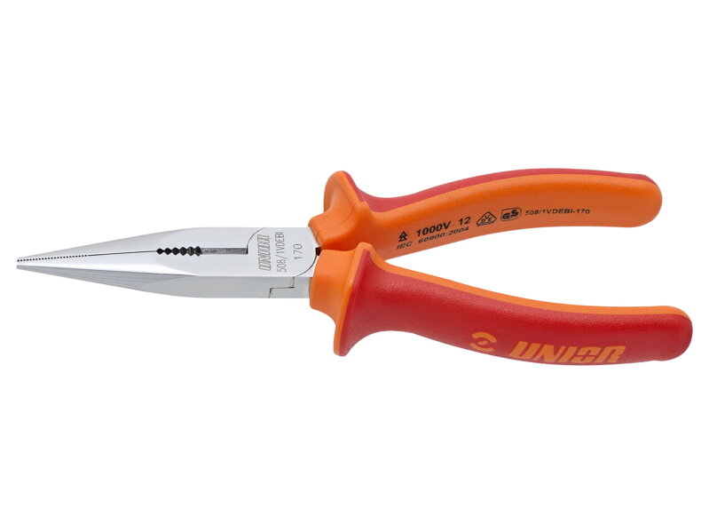 Unior Long Needle Nose Combination Pliers - Červená