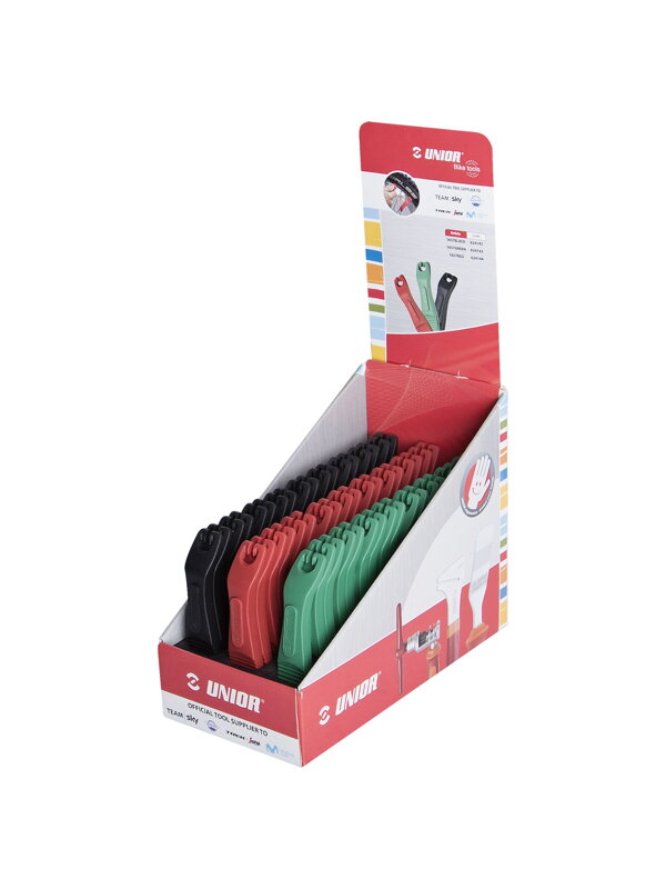 Unior Tire Lever Countertop Display Box - Čierna/červená