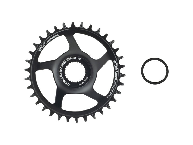 e*Thirteen e*Spec 55mm Chainline Chainring for Bosch - Čierna