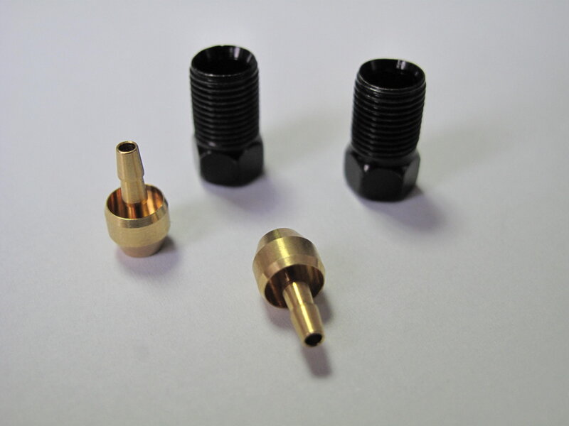 Súprava dielov pre hadicu KLS Helix - 2x oliva+ihla, 2x skrutka