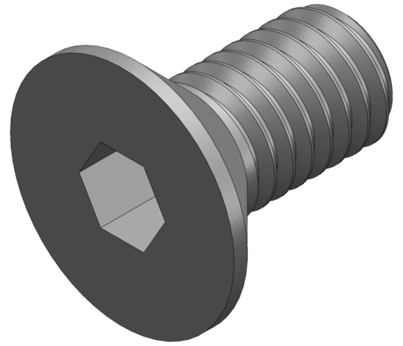 S_1028 - Screw_DIN 7991_M6x12 black S_1028 - Screw_DIN 7991_M6x12 black