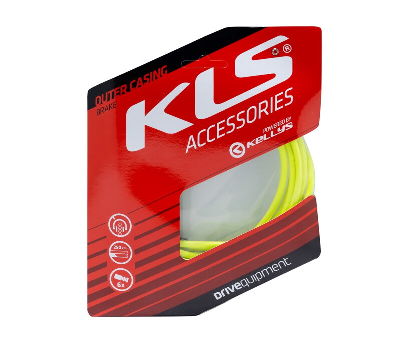 Bowden brzdový KLS 250 cm, lime yellow, 1ks Bowden brzdový KLS 250 cm, lime yellow, 1ks