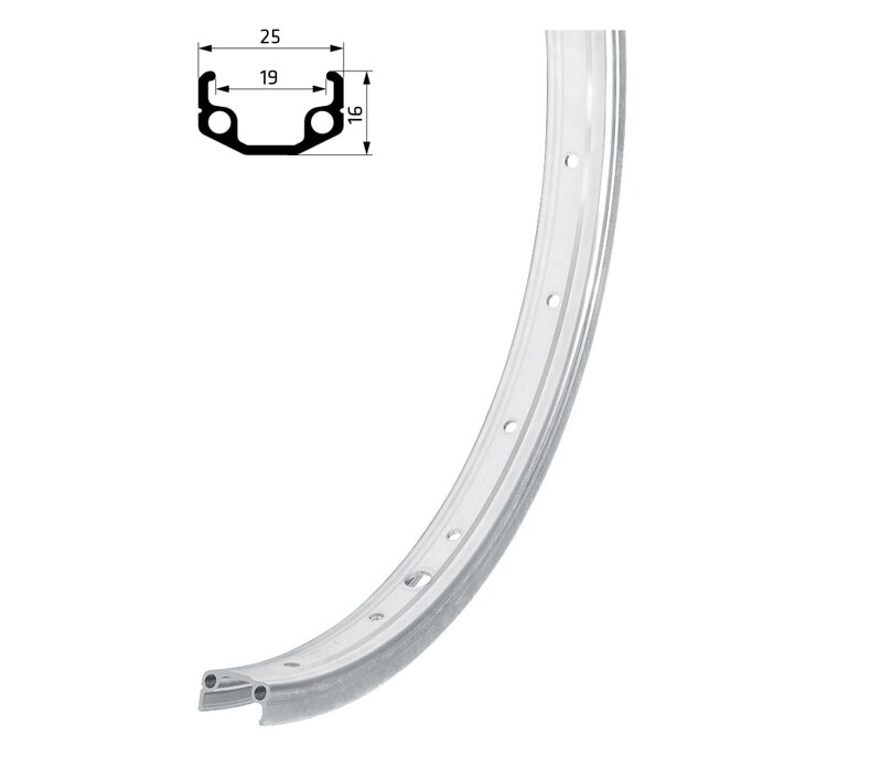 Ráfik KELLYS WASPER, 28H, AV, 20" silver Ráfik KELLYS WASPER, 28H, AV, 20" silver
