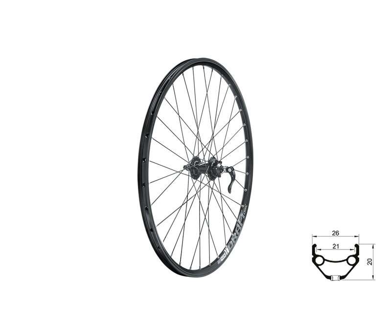 Zapletené koleso predné KLS DRAFT DSC F, 27,5", black Zapletené koleso predné KLS DRAFT DSC F, 27,5", black