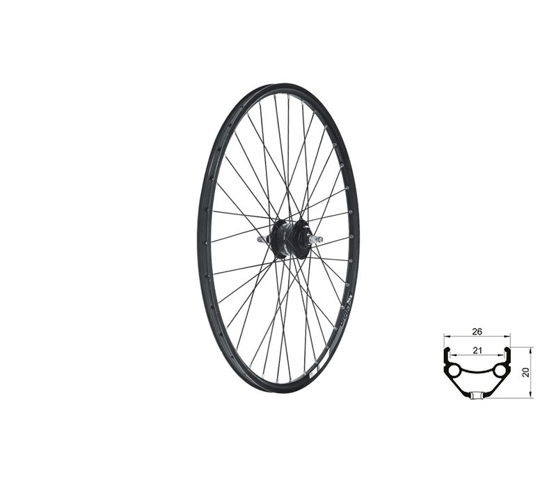 Zapletené koleso predné KLS DRAFT Dynamo DSC, 27,5", black Zapletené koleso predné KLS DRAFT Dynamo DSC, 27,5", black