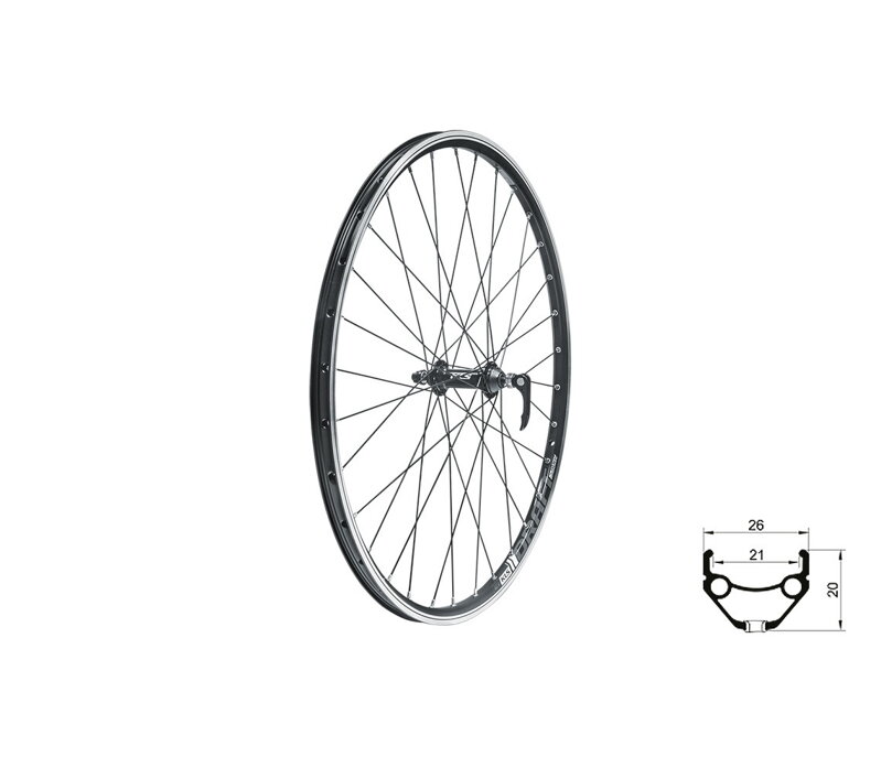 Zapletené koleso predné KLS DRAFT V-brake F, 28/29", black Zapletené koleso predné KLS DRAFT V-brake F, 28/29", black