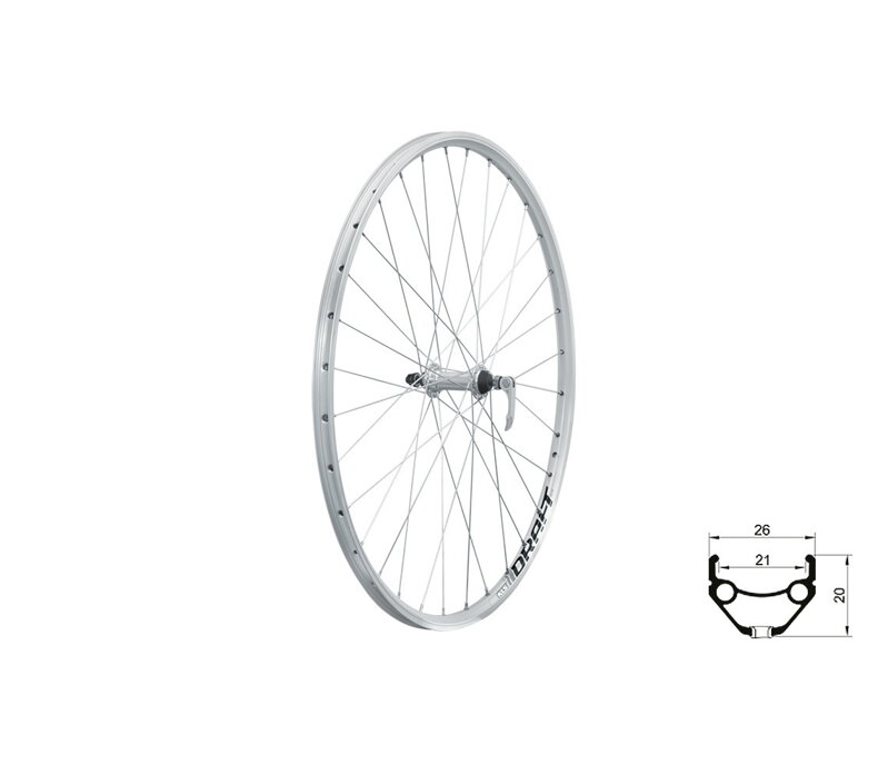 Zapletené koleso predné KLS DRAFT V-brake F, 28/29", silver Zapletené koleso predné KLS DRAFT V-brake F, 28/29", silver