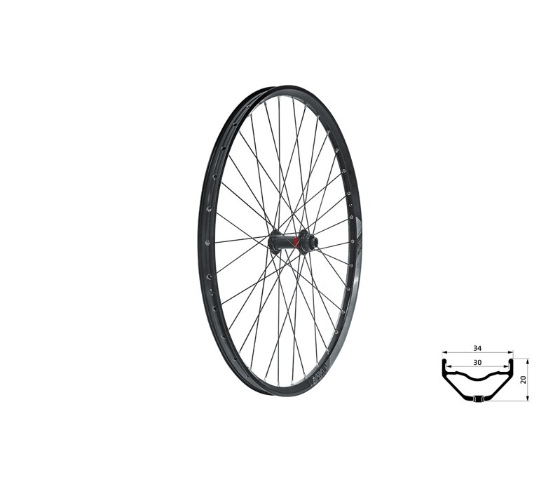 Zapletené koleso predné KLS VALOR 3 DSC F, 28/29", black Zapletené koleso predné KLS VALOR 3 DSC F, 28/29", black