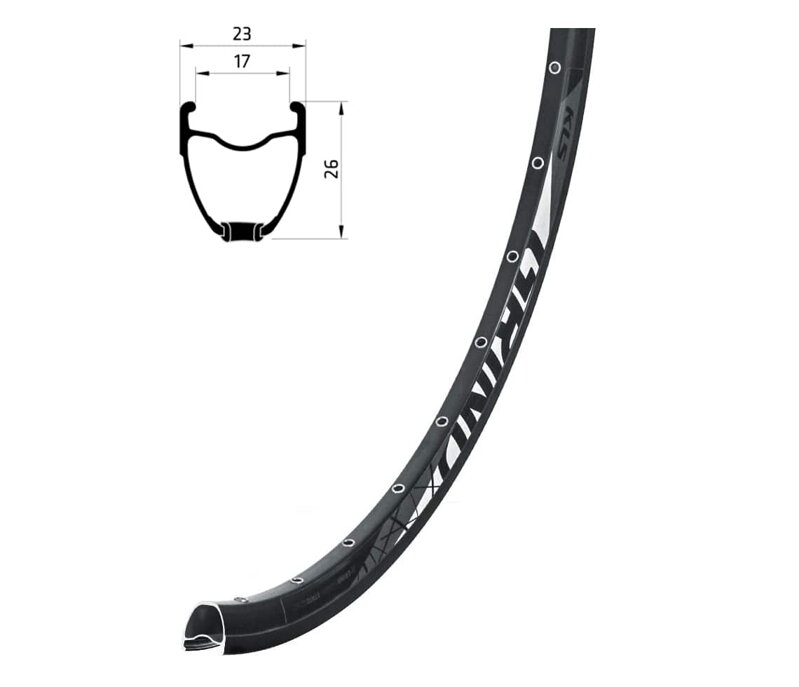 Ráfik KLS GRIND DSC, 32H, 1 Nit, FV, 28" black Ráfik KLS GRIND DSC, 32H, 1 Nit, FV, 28" black