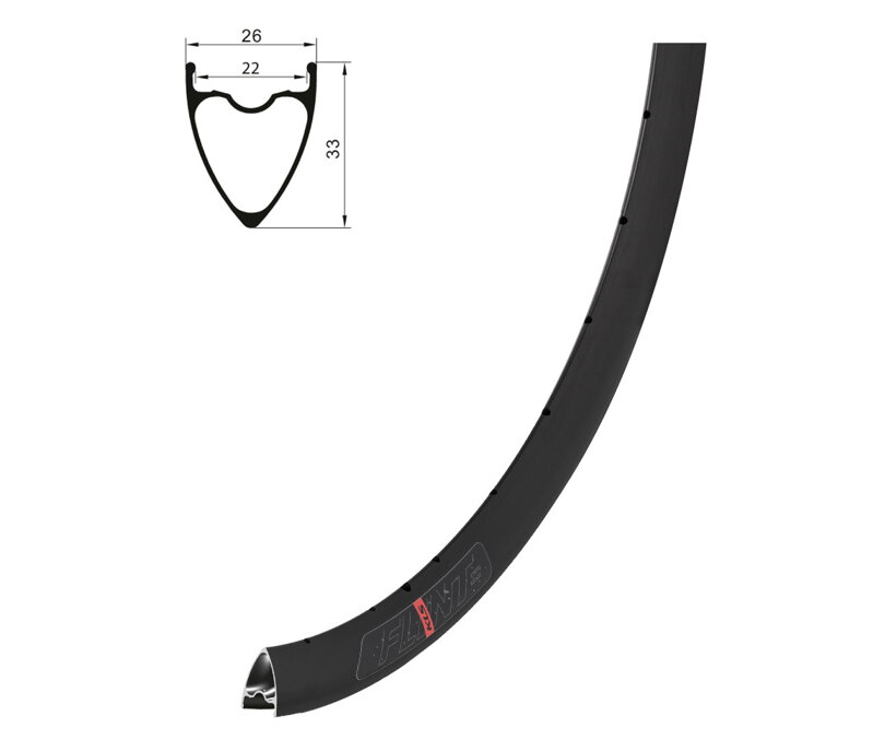 Ráfik KLS FLINT DSC, 32H, FV, 28" black Ráfik KLS FLINT DSC, 32H, FV, 28" black