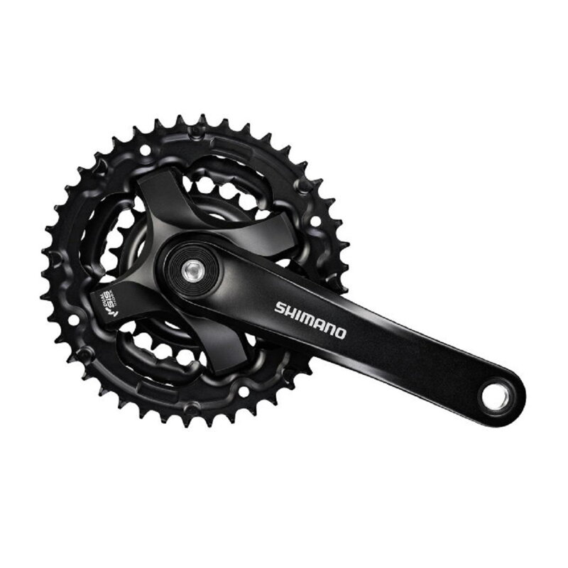 SHIMANO 7/8-k. Stred TY501 170mm 48/38/28z. 6/ čierny bez krytu na štvorhran